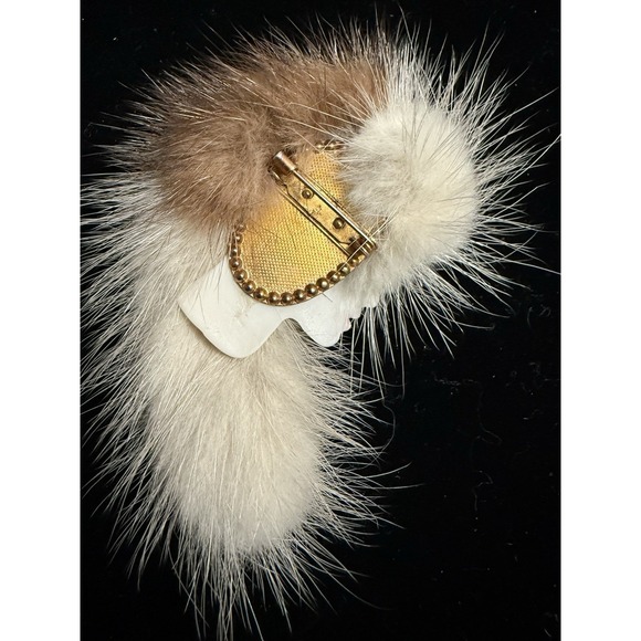 Vintage Ceramic Lady Profile Face w/ Fur Hat Handmade Brooch Pin - Picture 3 of 6